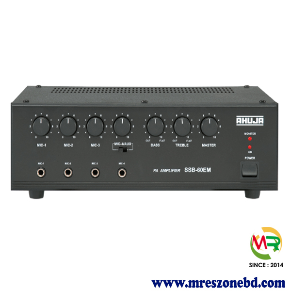 Ahuja SSB-60EM 60W PA Mixer Amplifier Price in Bangladesh