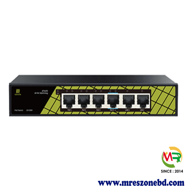 Genata GNT-P9206EB 4 Port PoE + 2 Uplink Network Switch